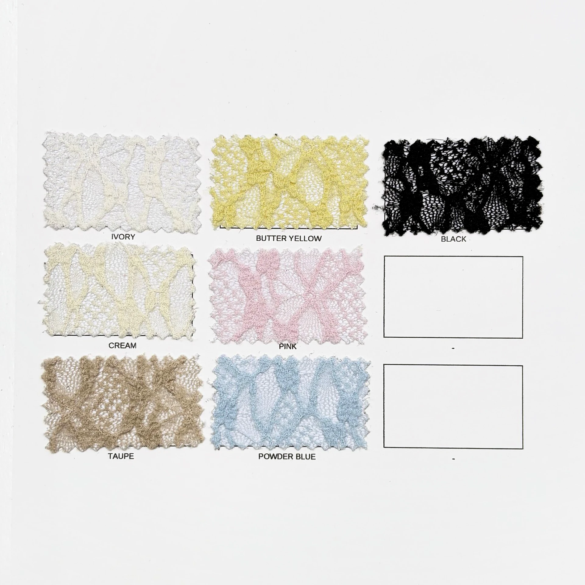Fine Lace - Carta de colores