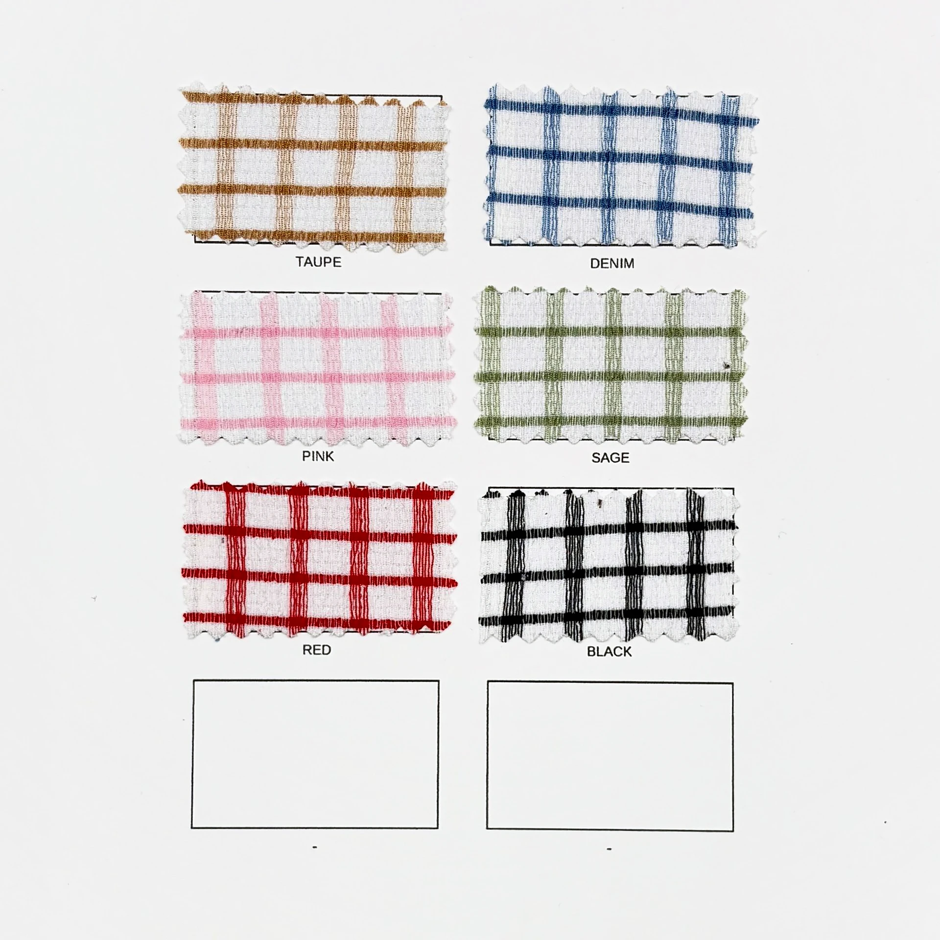 Seersucker Check - Carta de colores