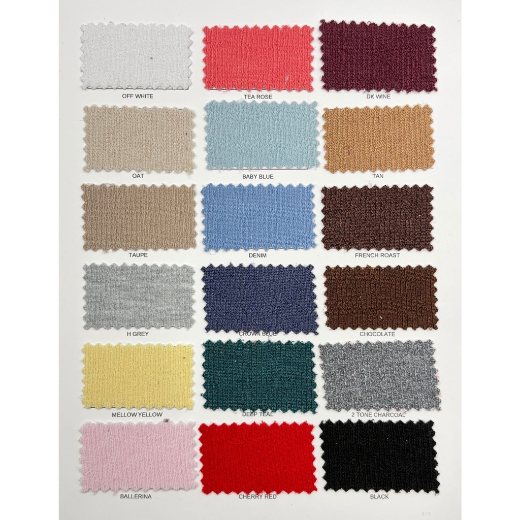 Serpentine Sweater Rib - Carta de colores