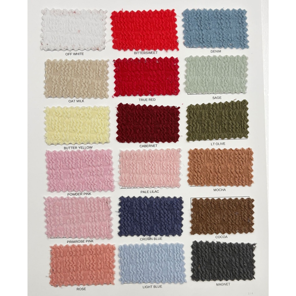 Wave Crinkle Knit - Carta de colores 1