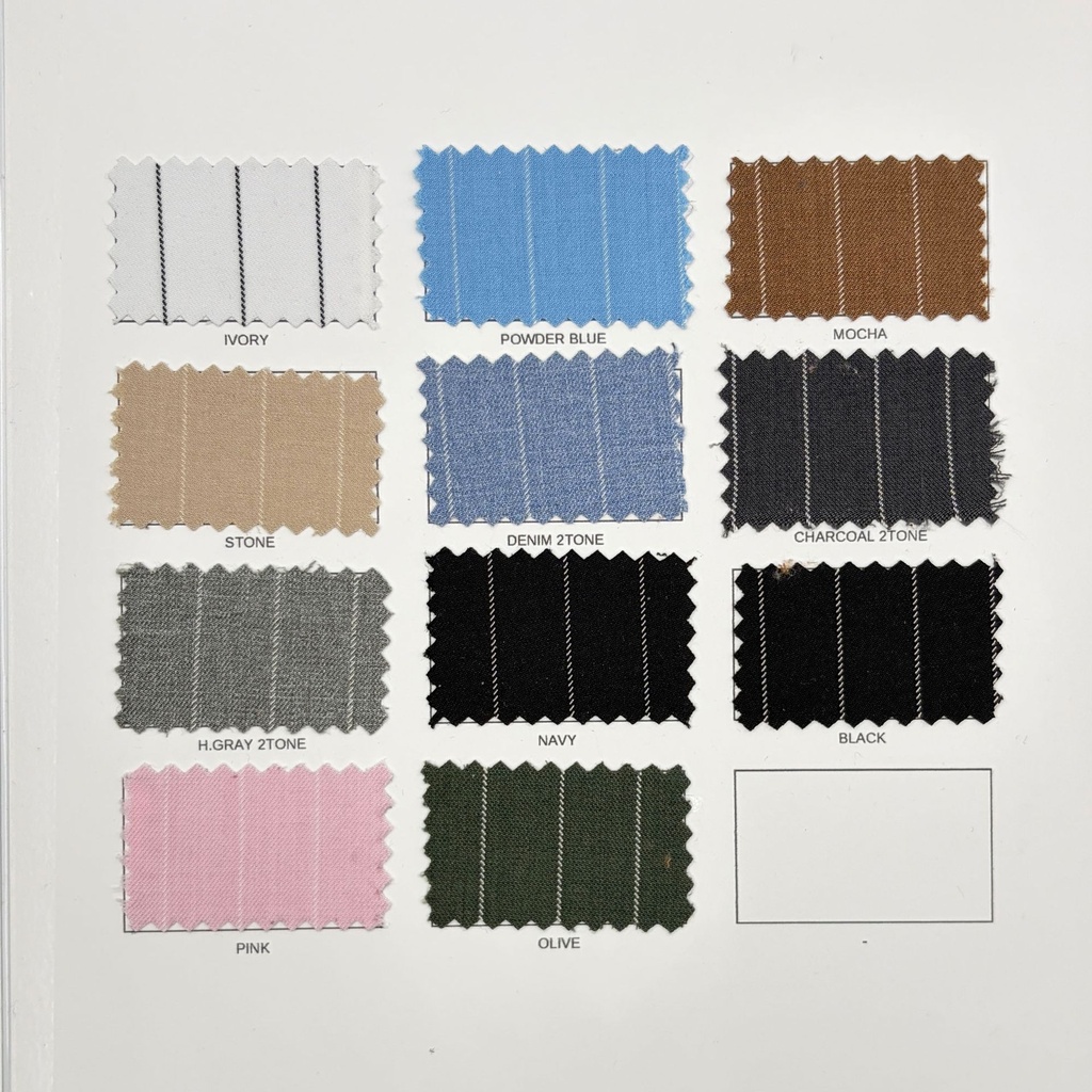 Woven Pin Stripe - Carta de colores