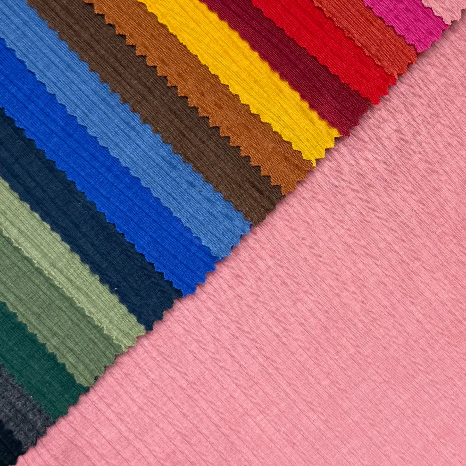 Heather Rib Stretch (Black)