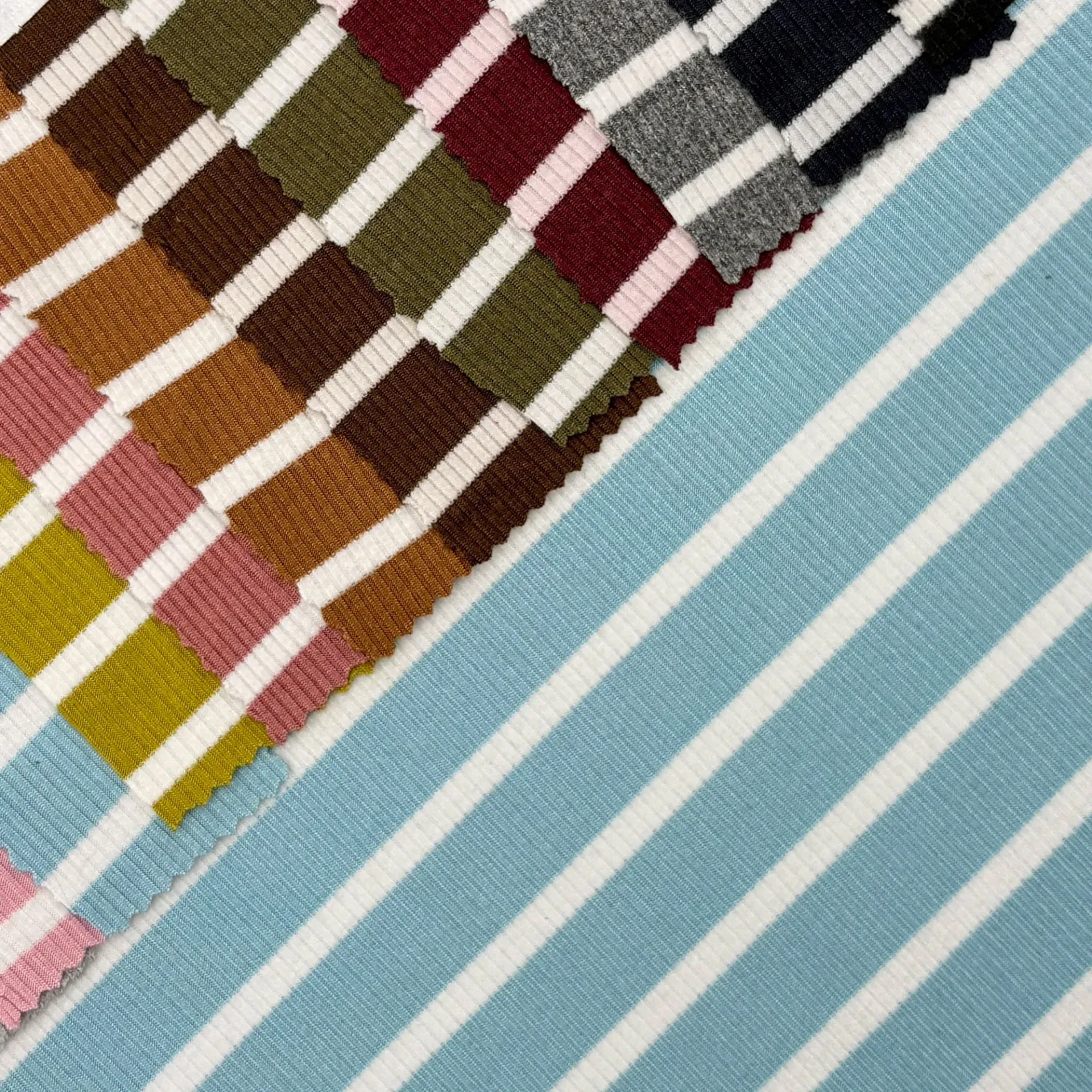 Celeste Rib Stripe (Pink/White)