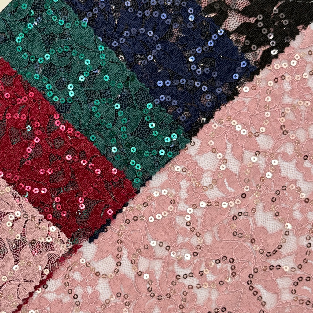 Gala Sequin Lace (Black)