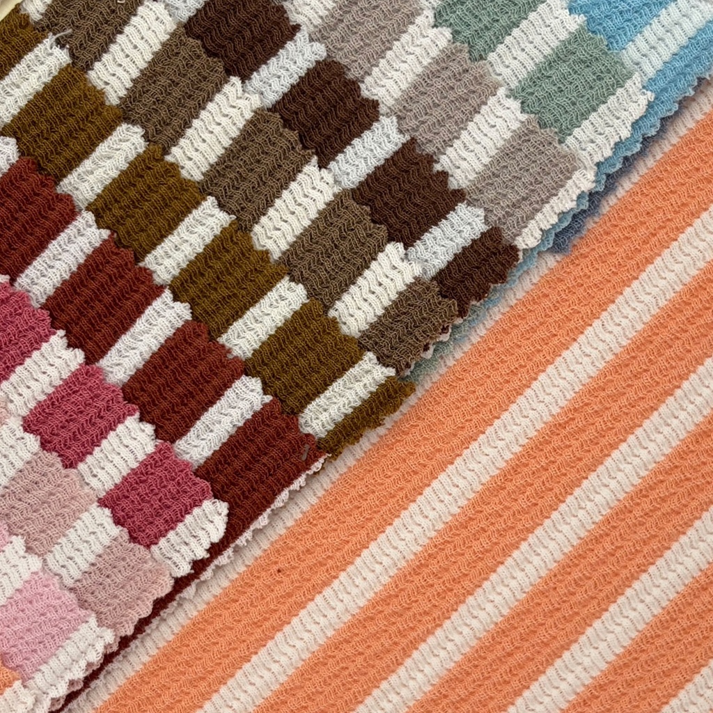 Cloud Waffle Stripe (Double Cream/Natural)