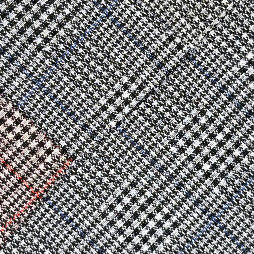Windowpane Check Knit